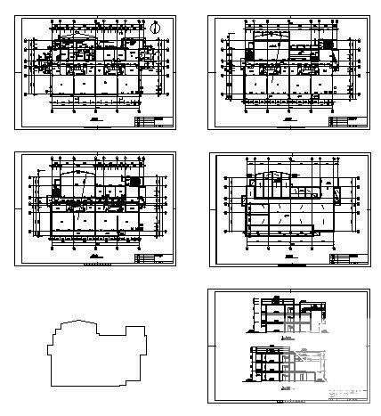 砌体结构3层幼儿园建筑设计CAD施工图纸 - 3