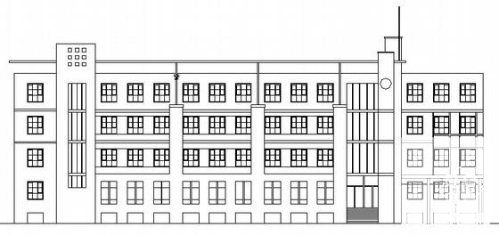 育才中学4层教学楼建筑设计方案设计CAD图纸 - 1