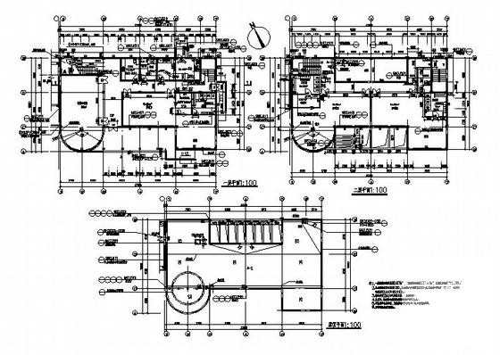 框架2层幼儿园建筑施工CAD图纸(卫生间详图) - 3