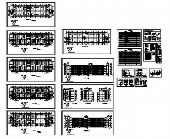 框架结构5层水利职业技术学院教学楼建筑施工CAD图纸(卫生间详图) - 4