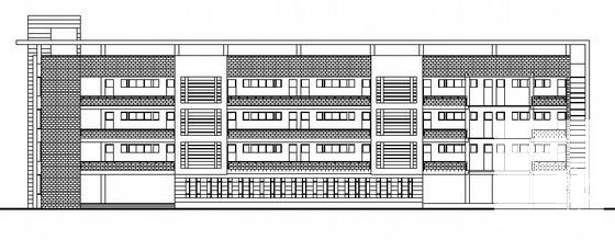 惠山学校规划区4层高中部建筑结构方案设计CAD图纸 - 1
