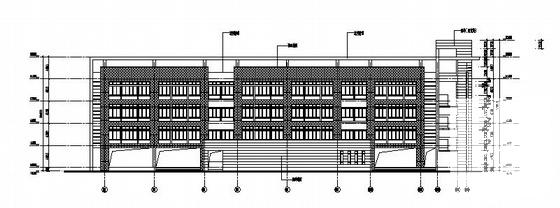 惠山学校规划区4层高中部建筑结构方案设计CAD图纸 - 2