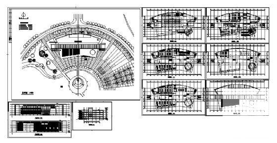 5层校园图书馆建筑方案设计CAD图纸 - 4