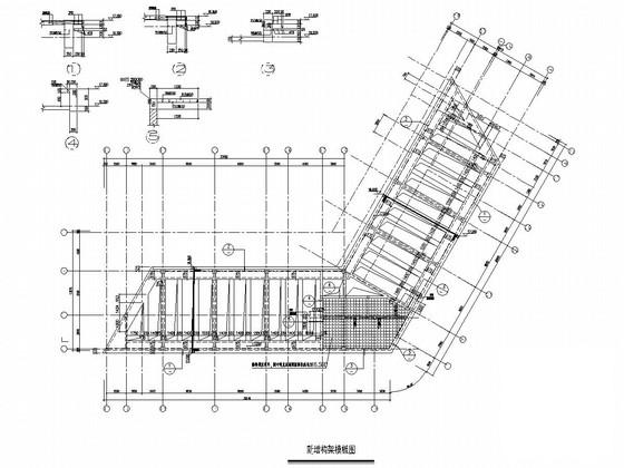 3层框架结构老年活动中心改造加固结构CAD施工图纸 - 3