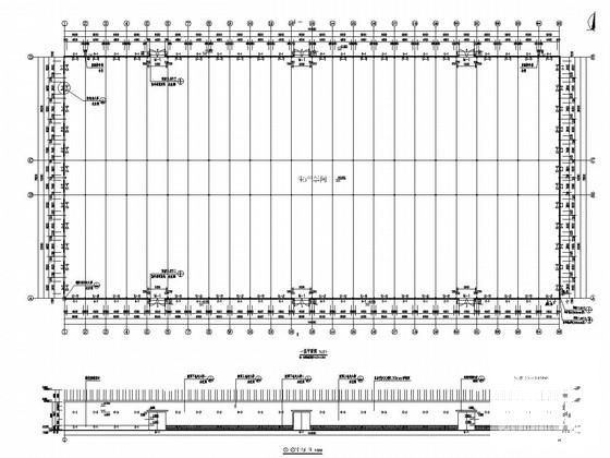 30米跨单层门式刚架轻钢结构生产车间结构CAD施工图纸（建筑图纸） - 1