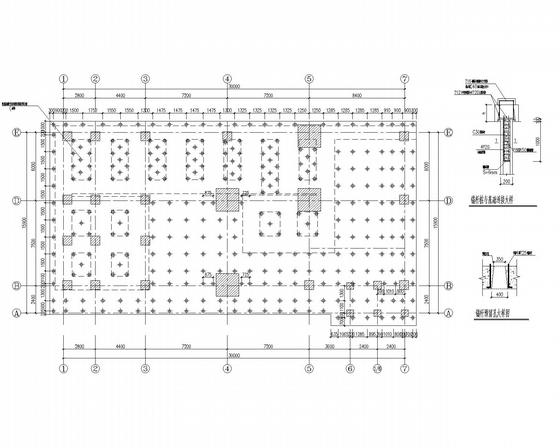 6层钢框架房管所办公楼结构CAD施工图纸(平面布置图) - 4