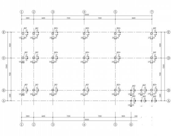 6层钢框架房管所办公楼结构CAD施工图纸(平面布置图) - 5