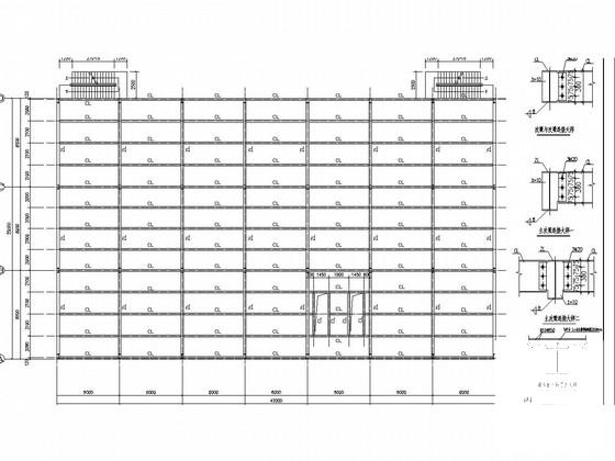 双层门式钢架厂房结构CAD施工图纸(建筑及计算书) - 2