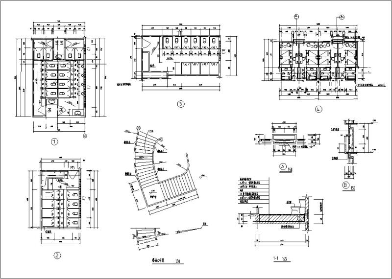 豪泉大酒店现代多层酒店建筑设计CAD施工图纸 - 3