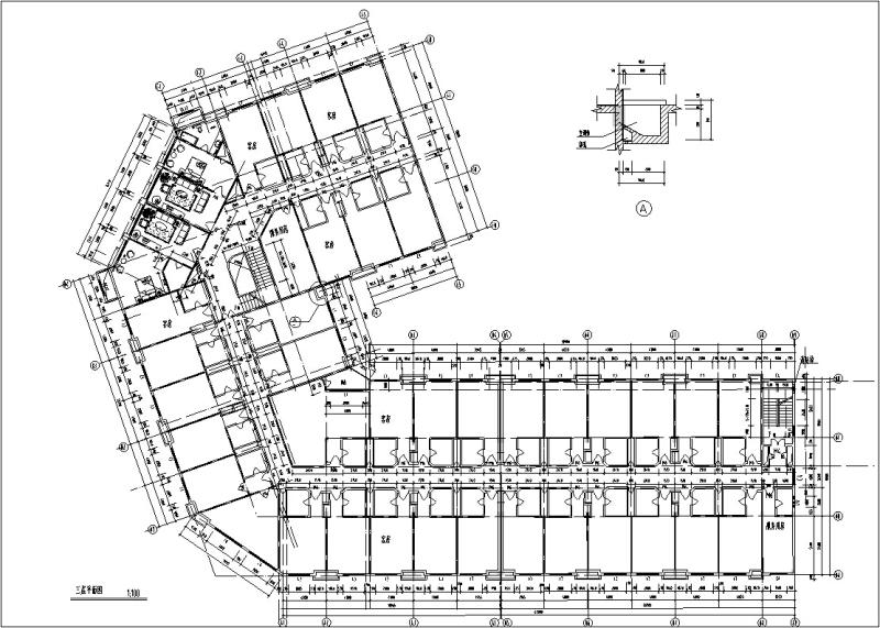 豪泉大酒店现代多层酒店建筑设计CAD施工图纸 - 5