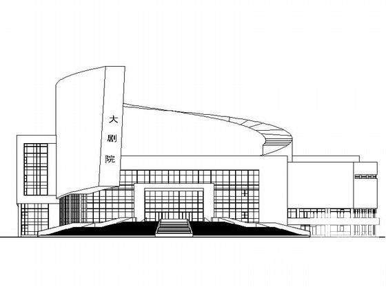 4层中型剧场建筑施工CAD图纸 - 1