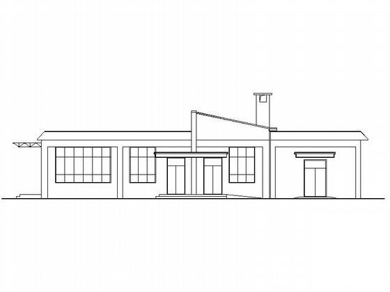小学单层食堂建筑CAD施工图纸 - 1