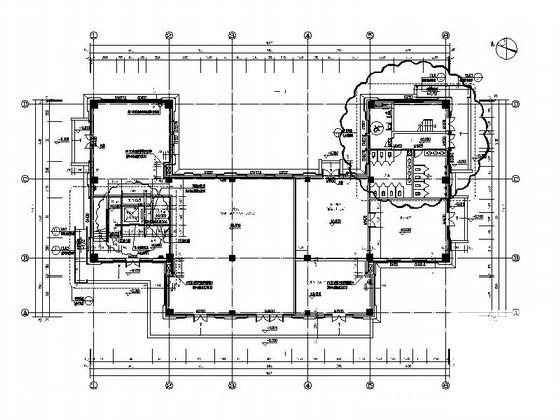 5层框架结构块瓦屋面社区中心建筑施工CAD图纸 - 3