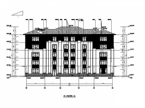 5层框架结构块瓦屋面社区中心建筑施工CAD图纸 - 4
