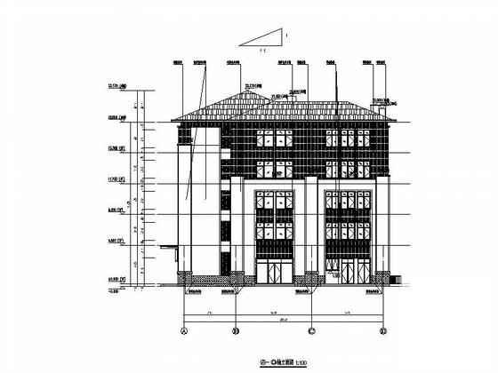 5层框架结构块瓦屋面社区中心建筑施工CAD图纸 - 5