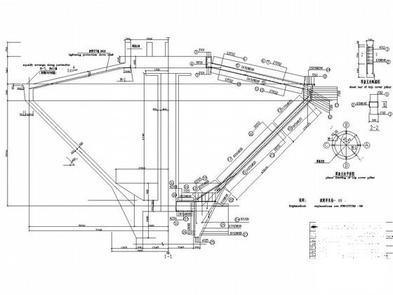 500立方米钢筋混凝土支筒式倒锥型水塔结构CAD施工图纸 - 2