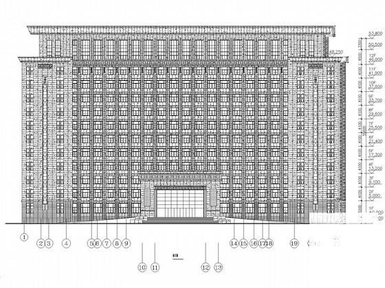 会议中心屋顶网架、钢结构CAD施工图纸(建筑图纸)(平面布置图) - 1