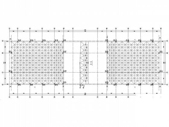 会议中心屋顶网架、钢结构CAD施工图纸(建筑图纸)(平面布置图) - 4