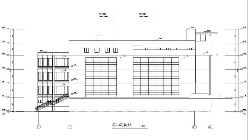 5层大学食堂建筑施工CAD图纸（水暖电及pkpm模型） - 4