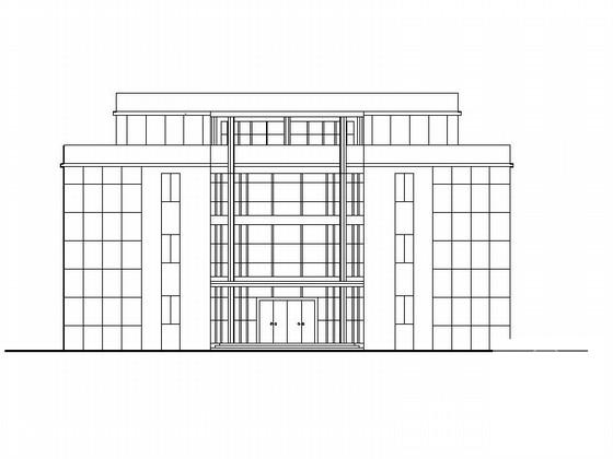 多层框架结构商务会所建筑施工CAD图纸 - 1