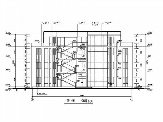 多层框架结构商务会所建筑施工CAD图纸 - 4