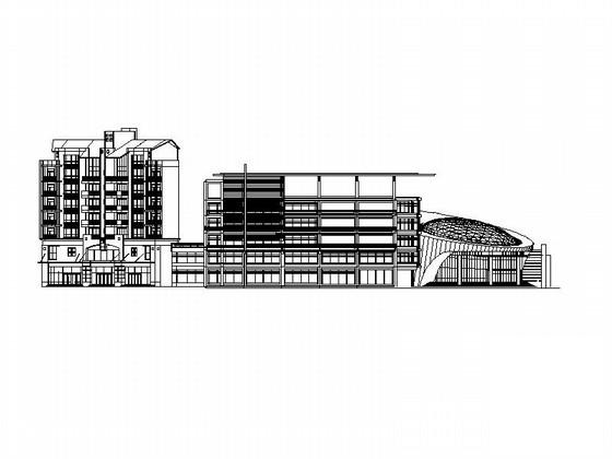 5层休闲会所建筑CAD施工图纸 - 1