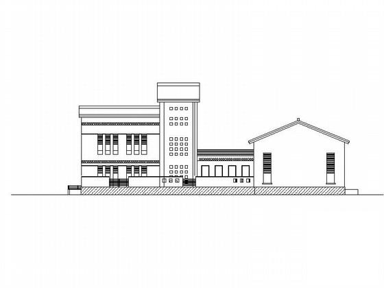 两层社区活动中心建筑施工CAD图纸 - 1