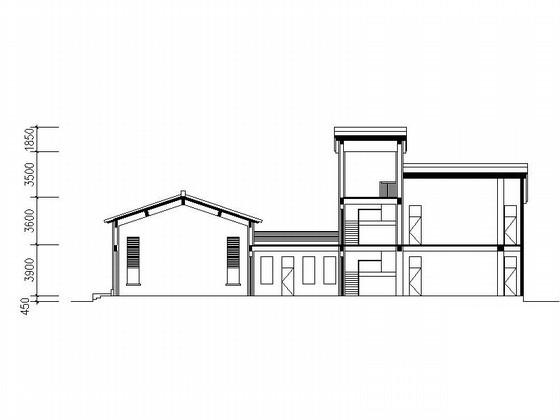 两层社区活动中心建筑施工CAD图纸 - 2