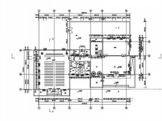 两层社区活动中心建筑施工CAD图纸 - 3