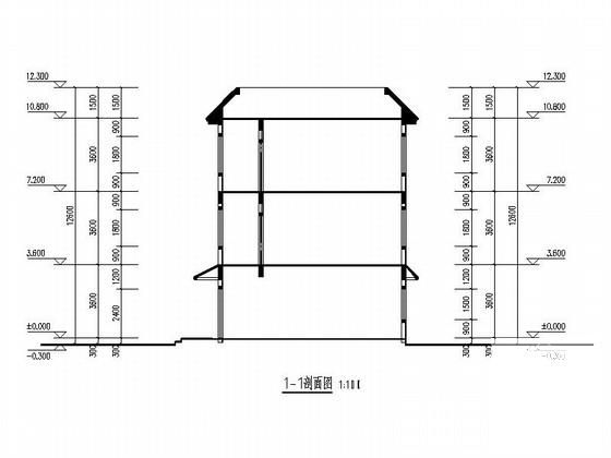 3层现代活动中心建筑CAD施工图纸 - 2