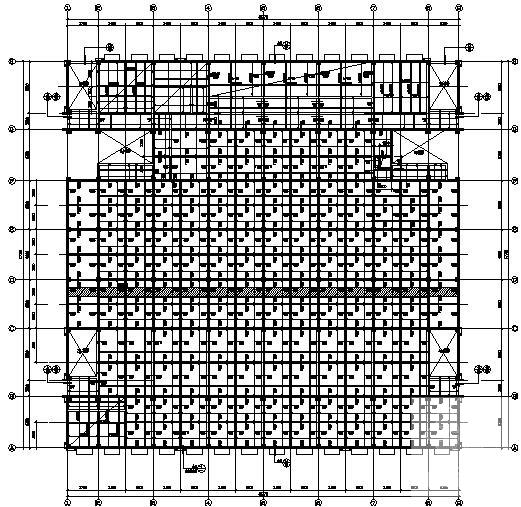 6层桩基础框架结构住宅楼结构CAD施工图纸(平面布置图) - 2
