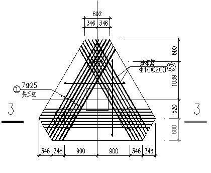 6层桩基础框架结构住宅楼结构CAD施工图纸(平面布置图) - 3