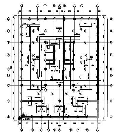 12层框架剪力墙住宅楼结构CAD施工图纸（筏形基础） - 1
