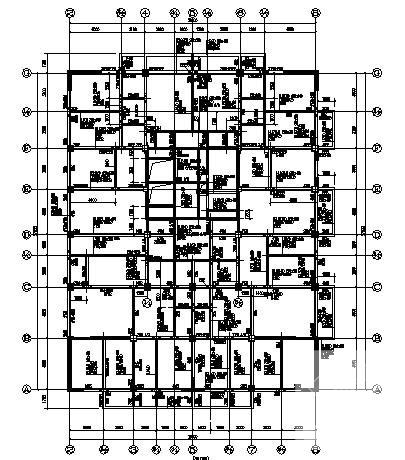 12层框架剪力墙住宅楼结构CAD施工图纸（筏形基础） - 2