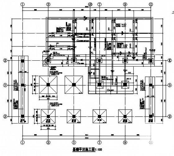 7层独立基础框架综合楼结构CAD施工图纸 - 1