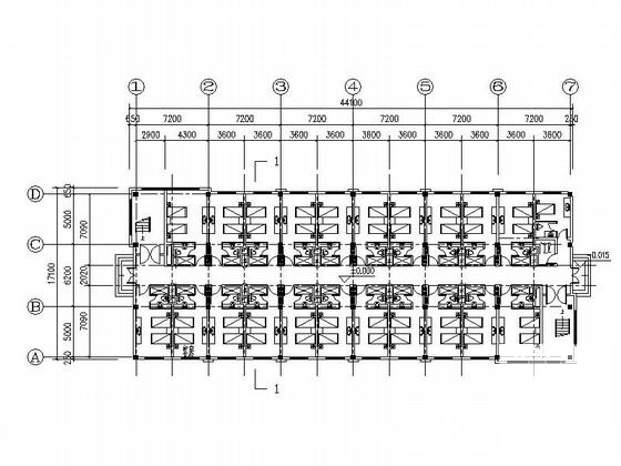 多层倾斜屋面食堂及招待所建筑施工CAD图纸（知名设计院） - 3