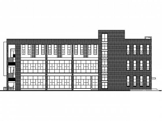 中学3层食堂建筑施工CAD图纸 - 1