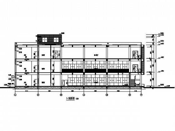 中学3层食堂建筑施工CAD图纸 - 2