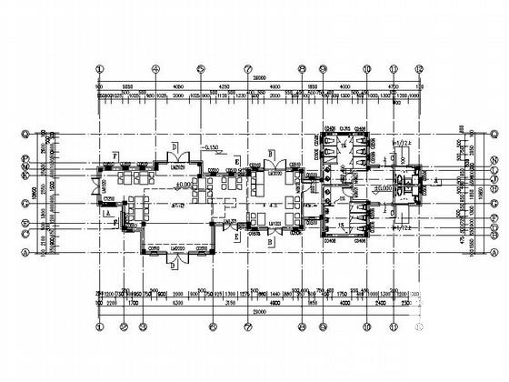 2层欧式风格咖啡店建筑设计CAD施工图纸(平面图) - 3