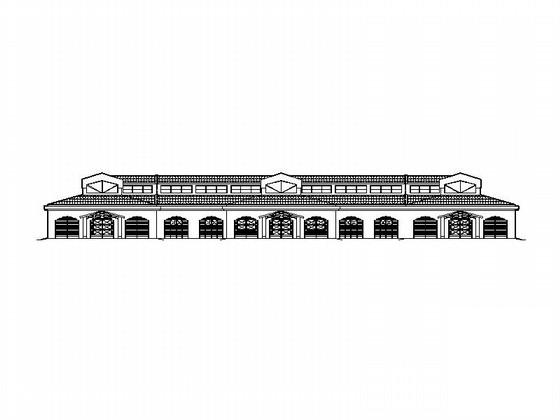 欧式风格两层赛马场建筑CAD施工图纸(门窗大样) - 1