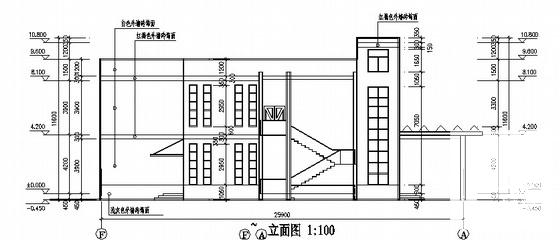 职业技术学院培训中心-餐饮中心建筑施工CAD图纸 - 2