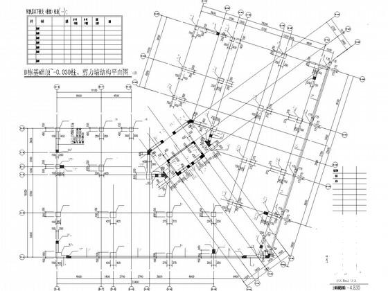 小高层带裙楼框剪结构住宅结构CAD施工图纸（筏形基础）(梁平法配筋图) - 3