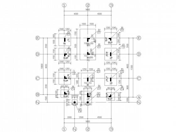 4层框架私人住宅楼结构CAD施工图纸(独立基础含建施) - 2