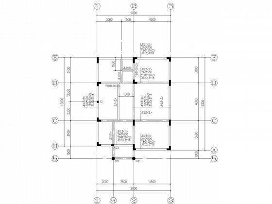 4层框架私人住宅楼结构CAD施工图纸(独立基础含建施) - 3