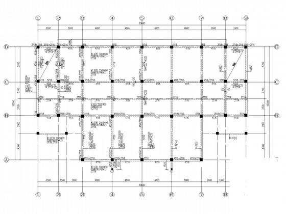 3层混凝土框架结构幼儿园结构设计CAD施工图纸 - 1