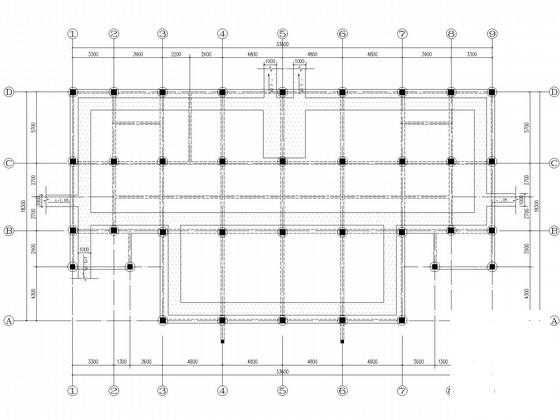 3层混凝土框架结构幼儿园结构设计CAD施工图纸 - 3