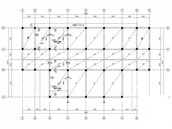 3层混凝土框架结构幼儿园结构设计CAD施工图纸 - 4