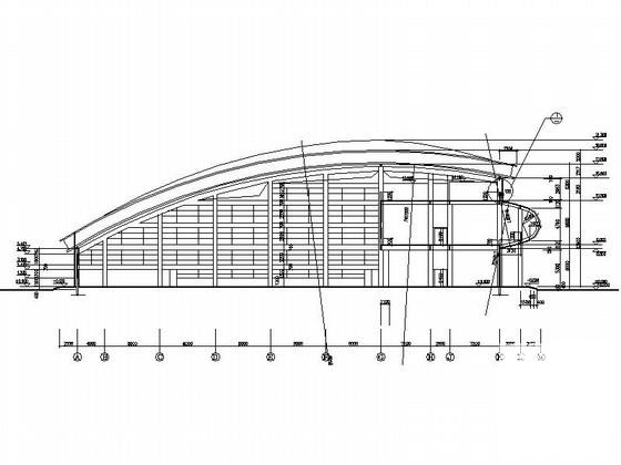 大学新区风雨操场建筑施工CAD图纸 - 4