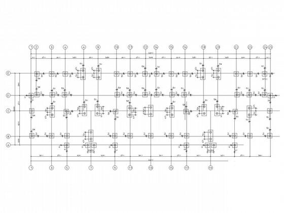 6层加阁楼框架安置小区结构CAD施工图纸(建施)(基础拉梁配筋) - 2