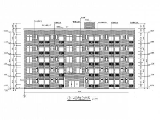 6层框架中学新建宿舍楼结构CAD施工图纸(建施)(建筑节能设计说明) - 1
